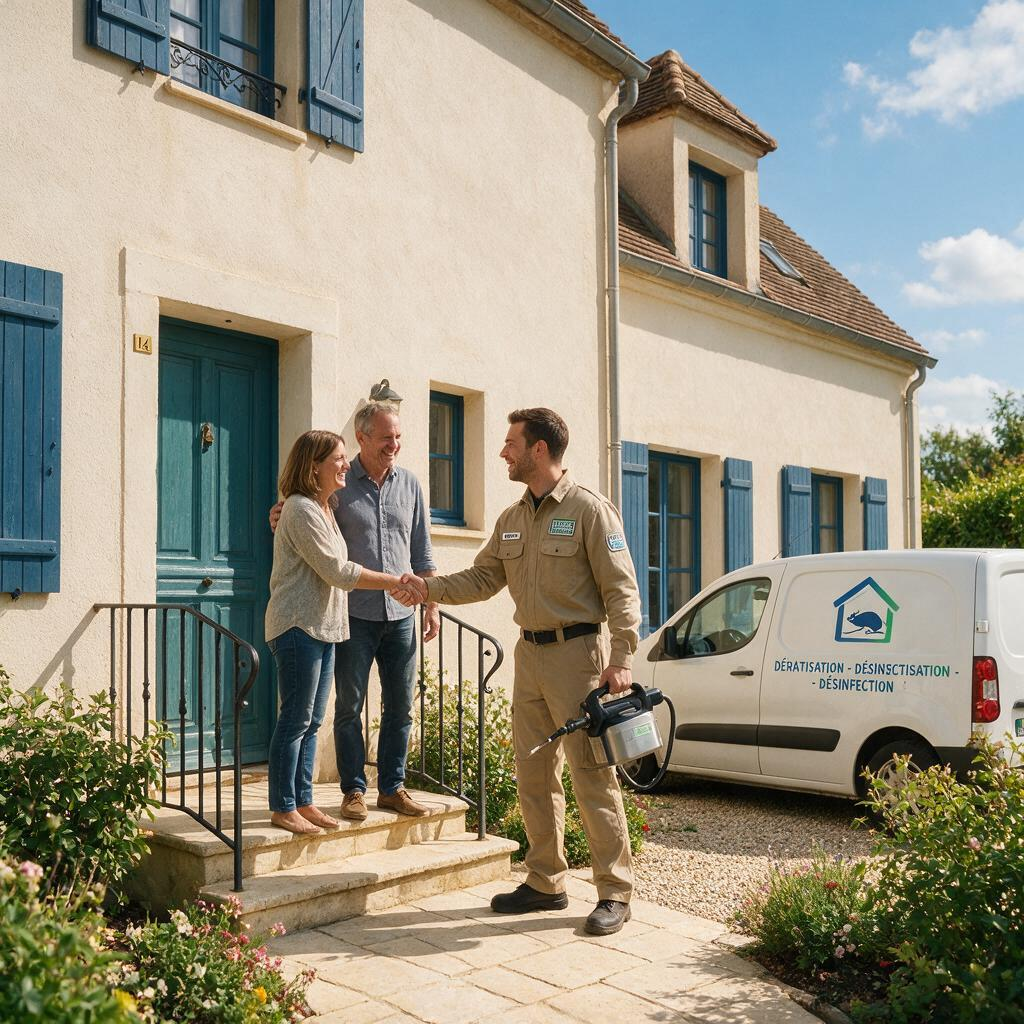 Propriétaires satisfaits après dératisation