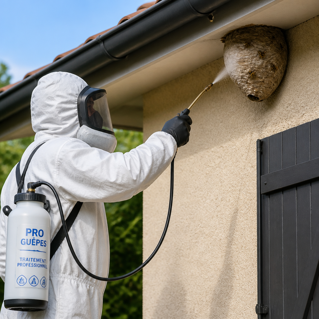 Technicien en combinaison de protection